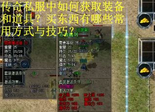 传奇私服中如何获取装备和道具？买东西有哪些常用方式与技巧？