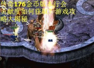 传奇176金币版本行会贡献度如何获取？游戏攻略大揭秘