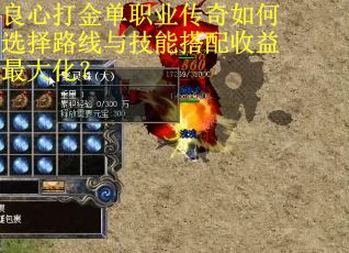 良心打金单职业传奇如何选择路线与技能搭配收益最大化？