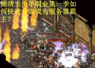 锦绣未央单职业第一季如何快速升级成为服务器霸主？