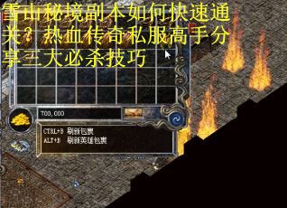 雪山秘境副本如何快速通关？热血传奇私服高手分享三大必杀技巧