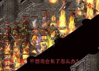 传奇私服:不想当会长了怎么办? 传奇私服:不想当会长了怎么办?