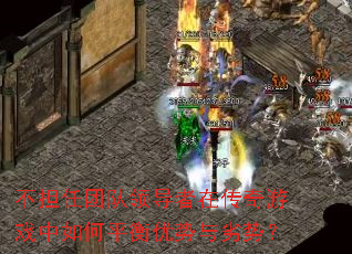 不担任团队领导者在传奇游戏中如何平衡优势与劣势? 不担任团队领导者在传奇游戏中如何平衡优势与劣势?