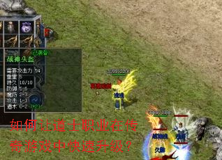 如何让道士职业在传奇游戏中快速升级? 如何让道士职业在传奇游戏中快速升级?