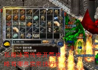 私服冰雪传奇开荒攻略有哪些实用技巧? 私服冰雪传奇开荒攻略有哪些实用技巧?