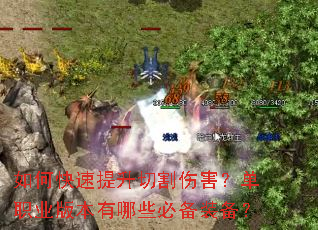 如何快速提升切割伤害?单职业版本有哪些必备装备? 如何快速提升切割伤害?单职业版本有哪些必备装备?